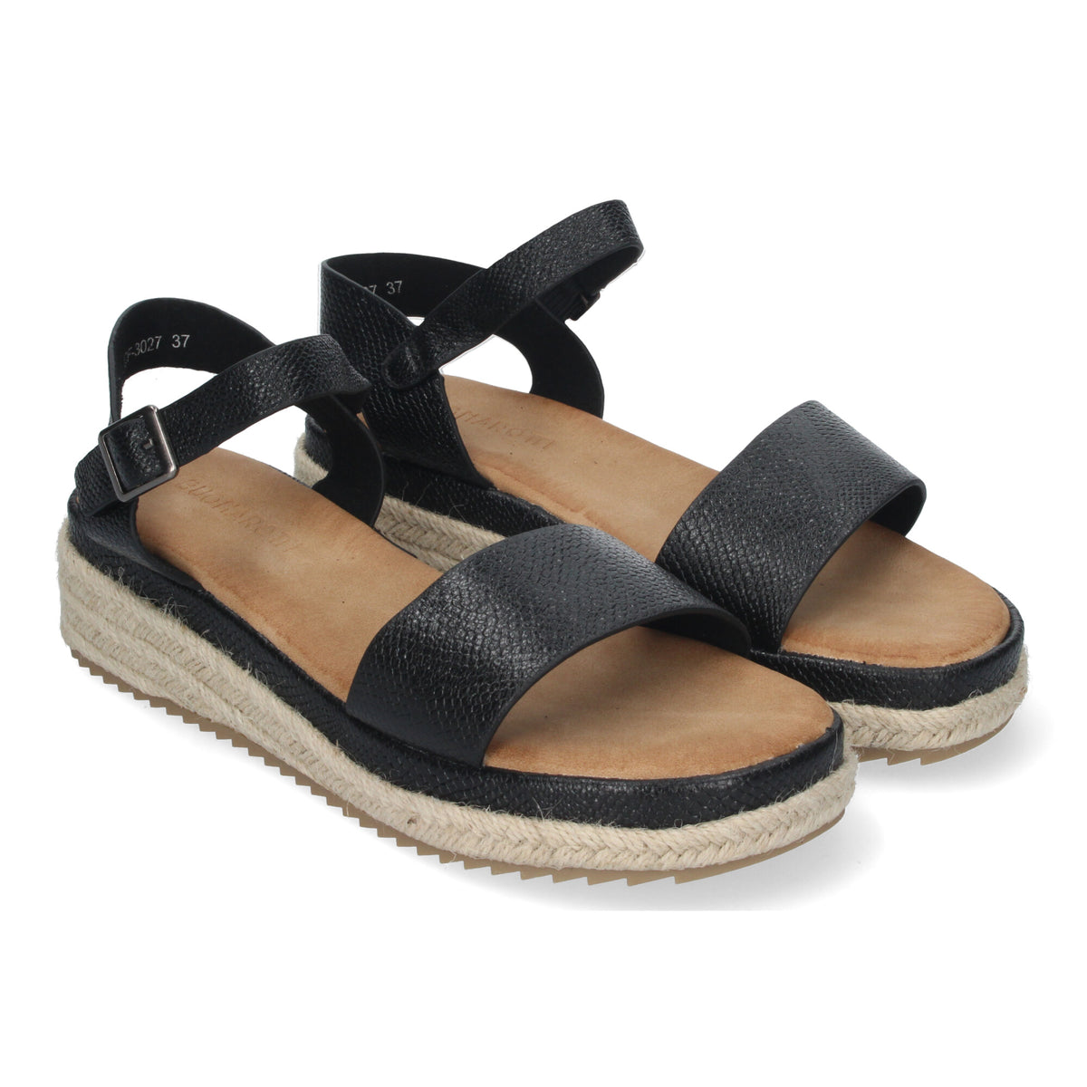 Sandalias Negras Planas Mujer Juno 001