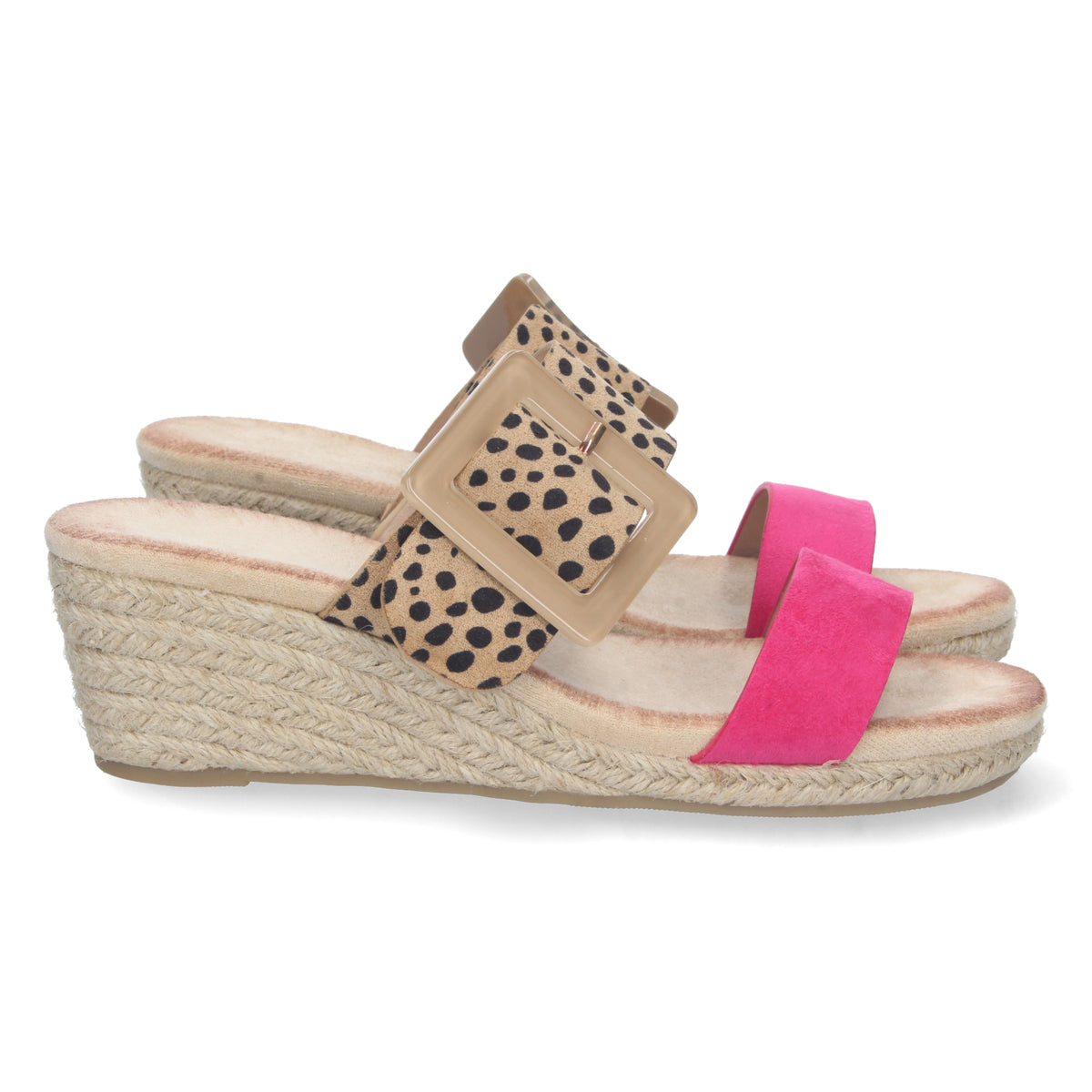 Sandalias Rosa Fucsia Cuña Mujer Amara 001