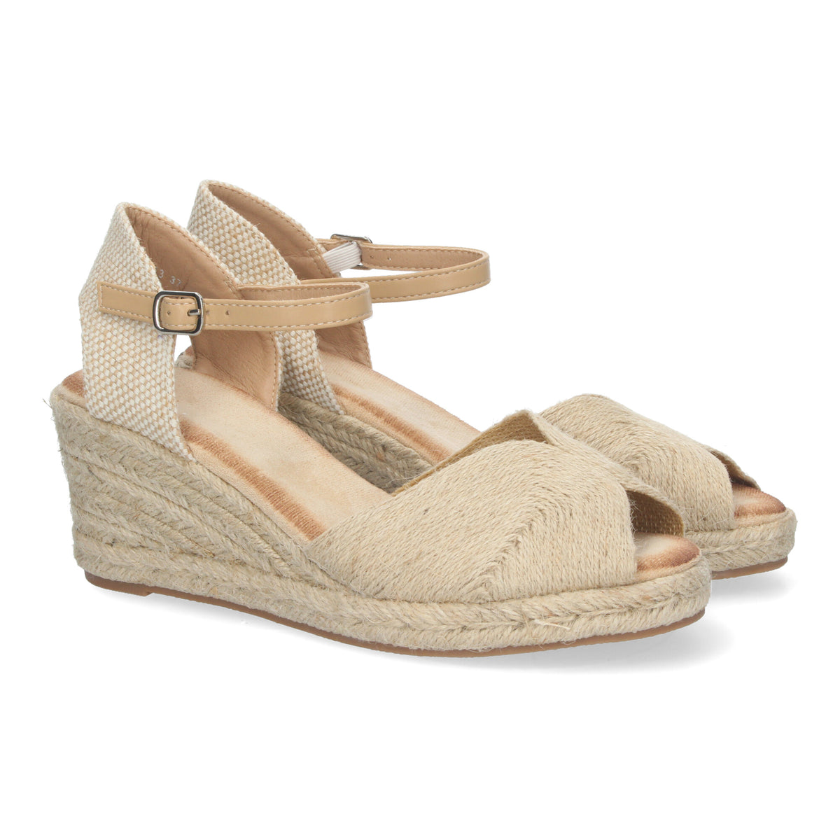 Sandalias Beige Cuña Mujer Clio 006