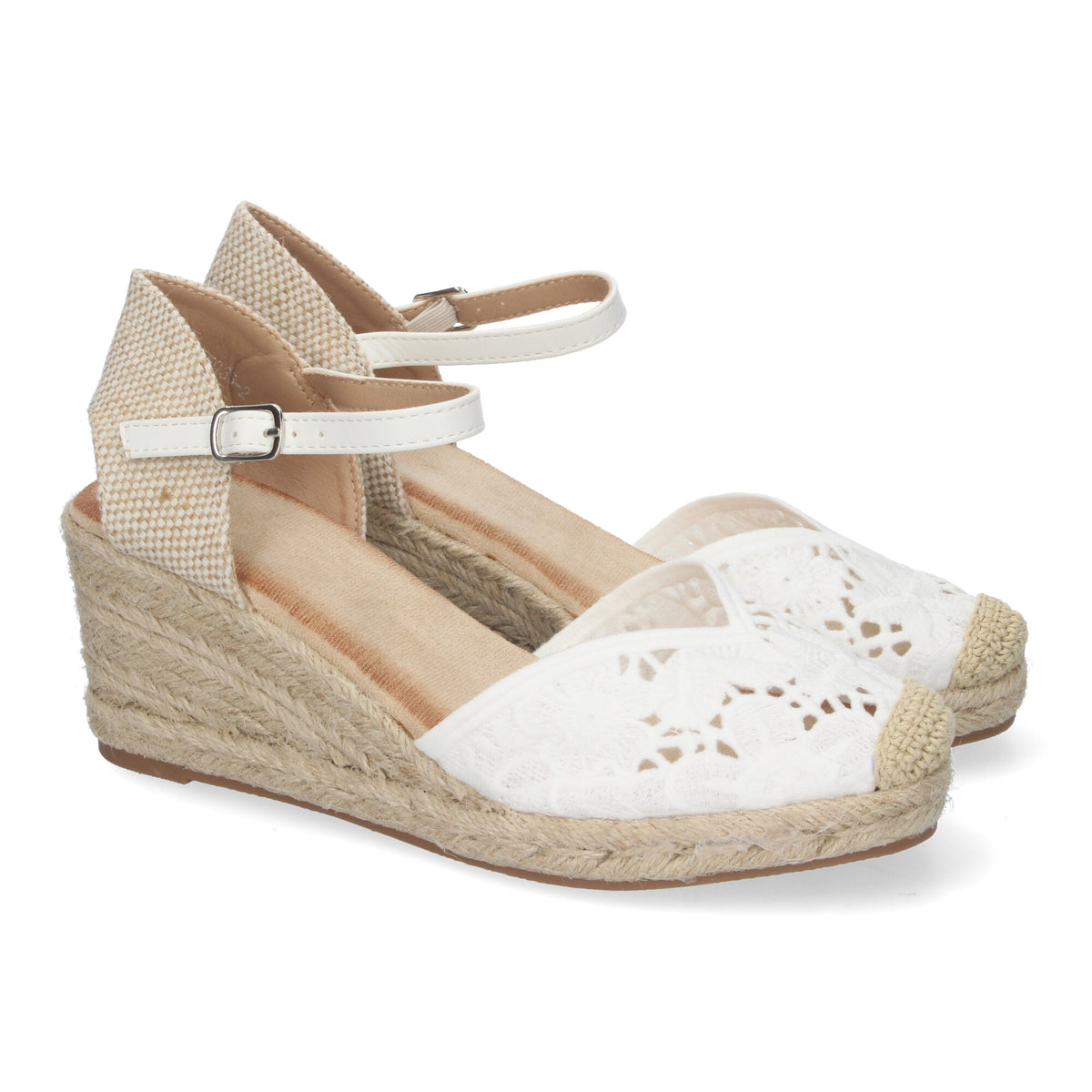 Sandalias Blancas Cuña Mujer Dalia 003