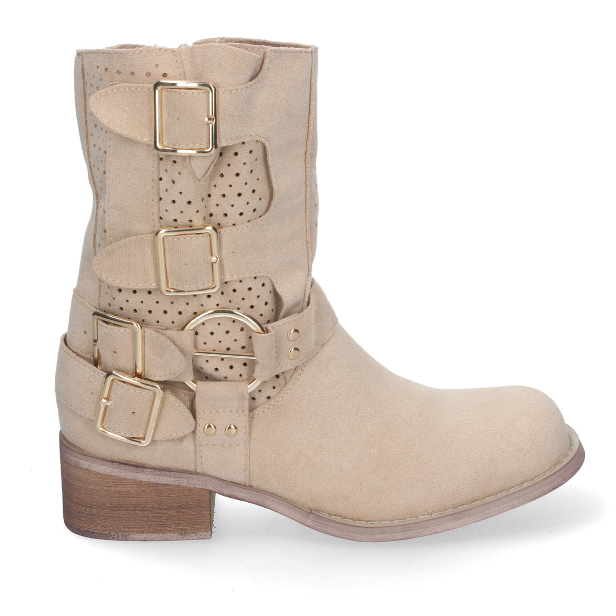 Botines Beige Tacón Mujer Drusila 002