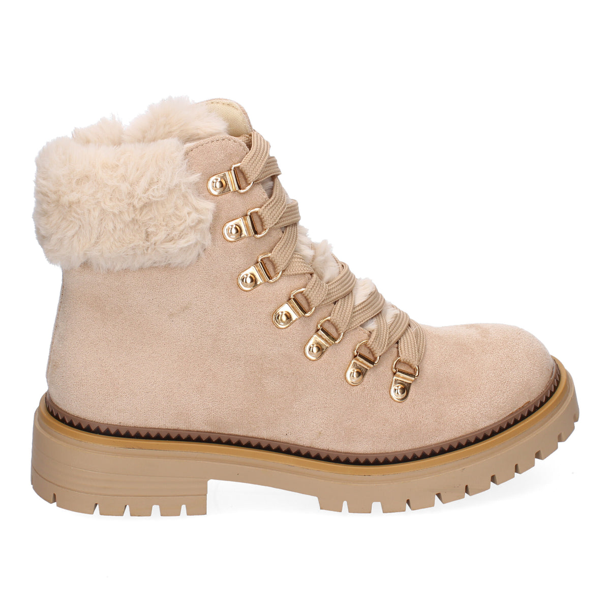 Botines Beige Plataforma Mujer Furia 002