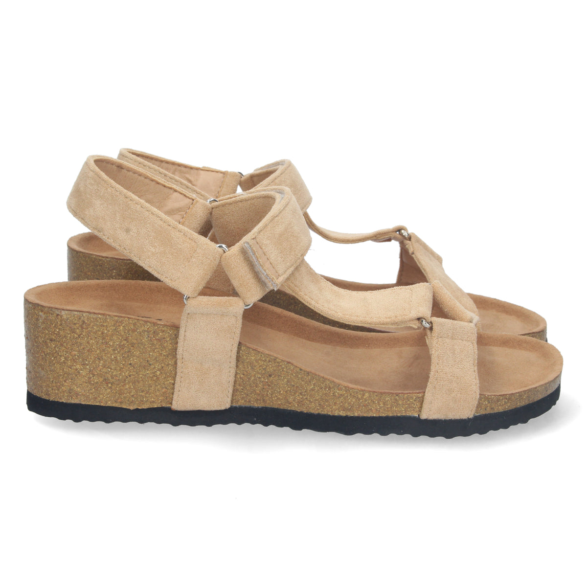 Sandalias Marrones Taupe Cuña Mujer Lavinia 001