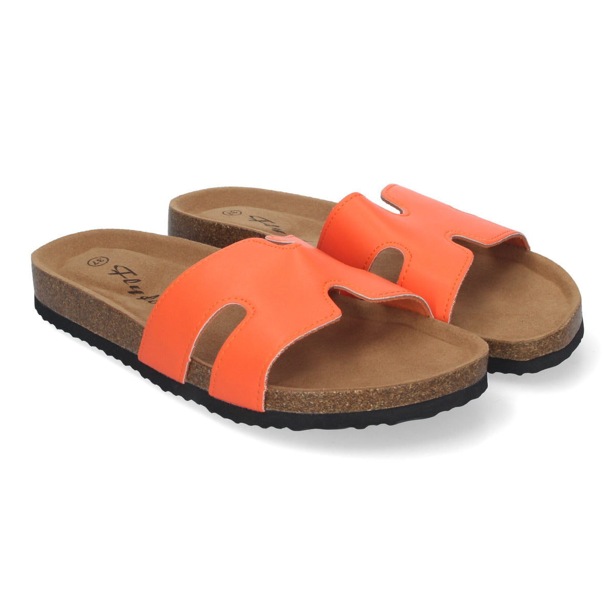 Sandalias Naranjas Planas Mujer Ariadna 001