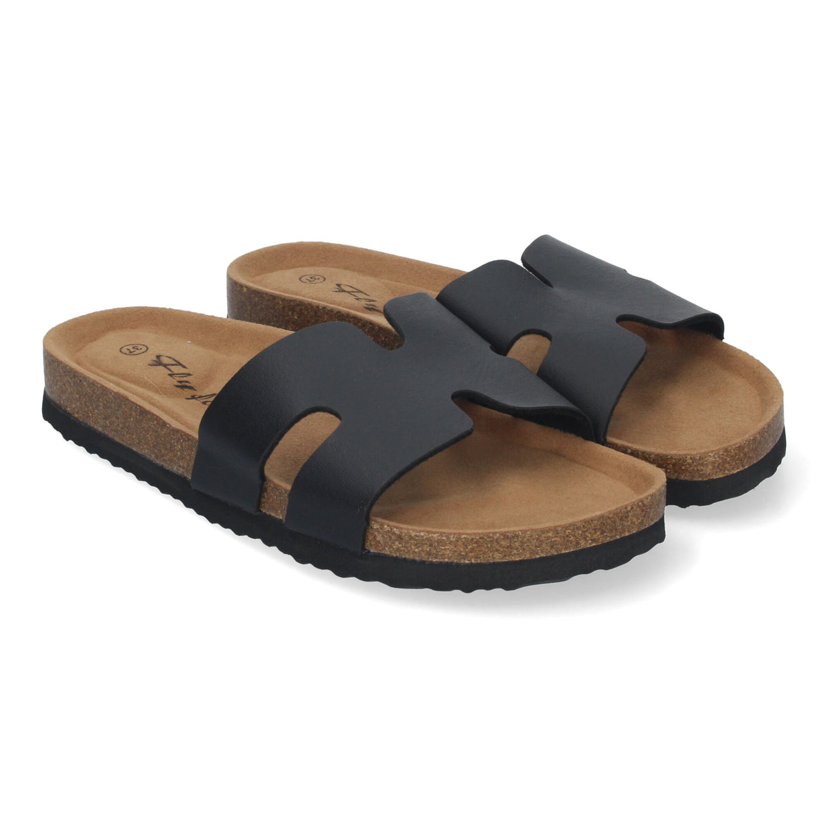 Sandalias Negras Planas Mujer Ariadna 001