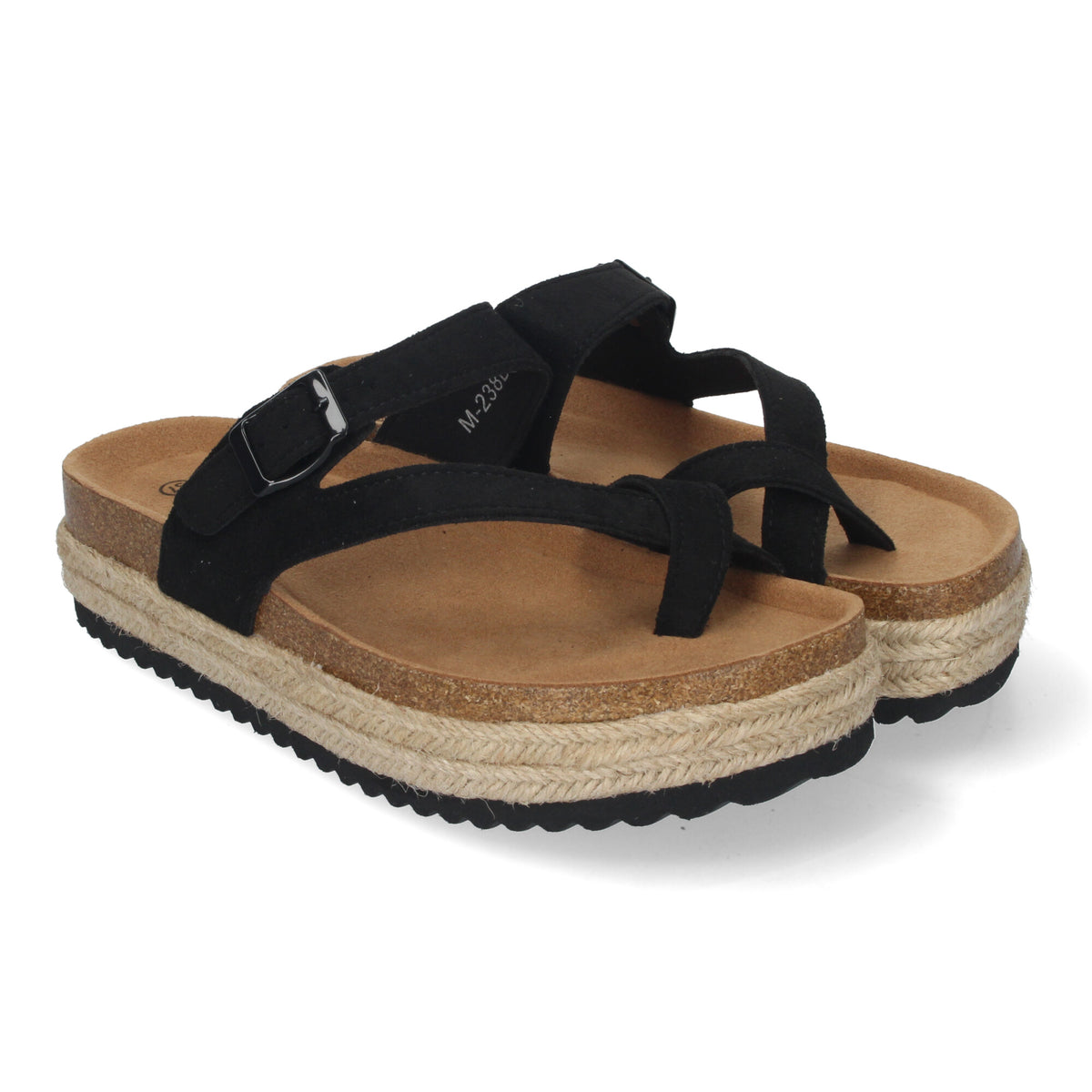 Sandalias Negras Plataforma Mujer Pandora 001