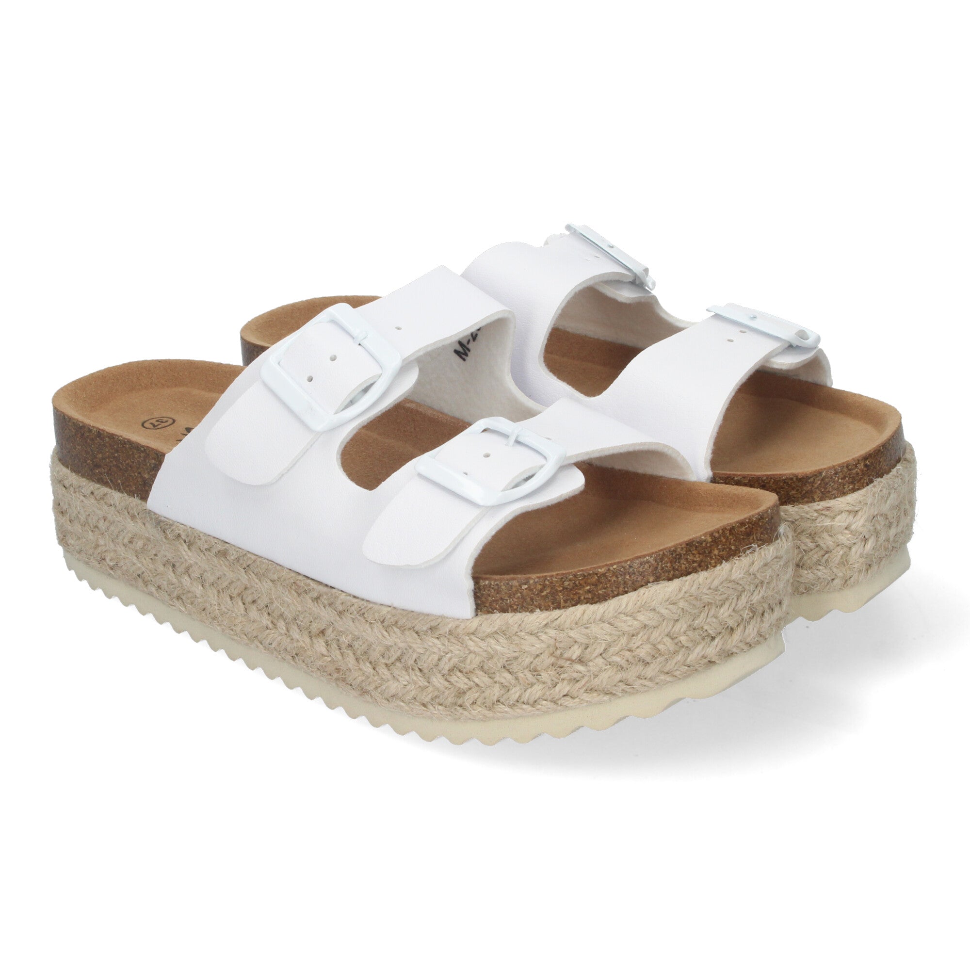 Sandalias blancas mujer fashion plataforma