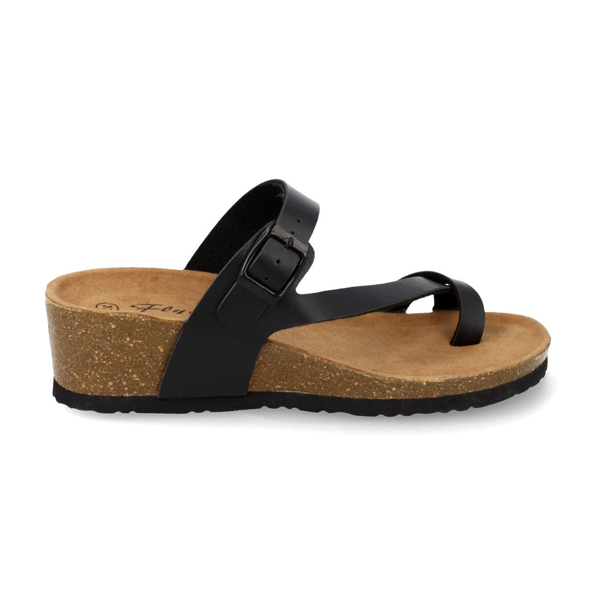 Sandalias Negras Cuña Mujer Amalia 001