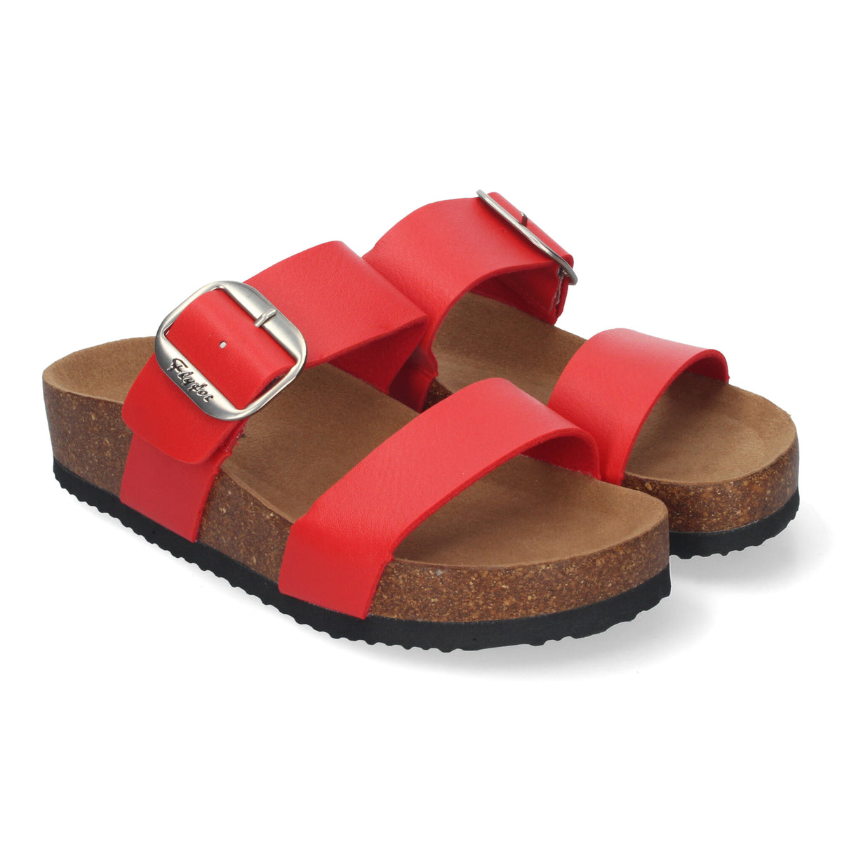 Sandalias Rojas Planas Mujer Helena 001