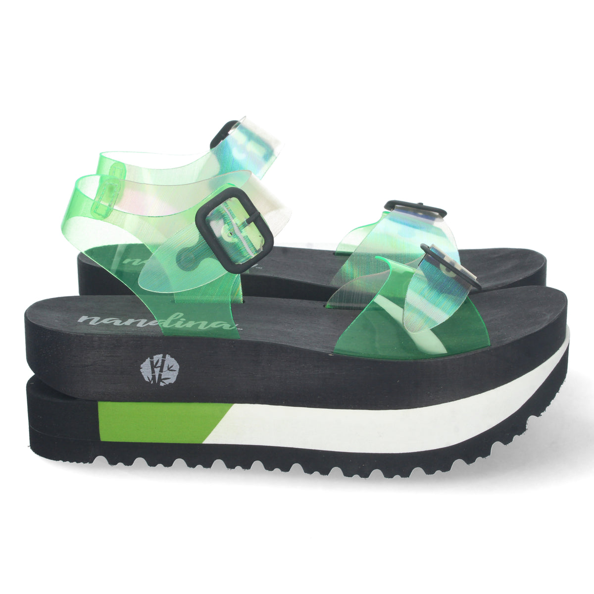 Sandalias Verdes Plataforma Mujer Nemesis 001