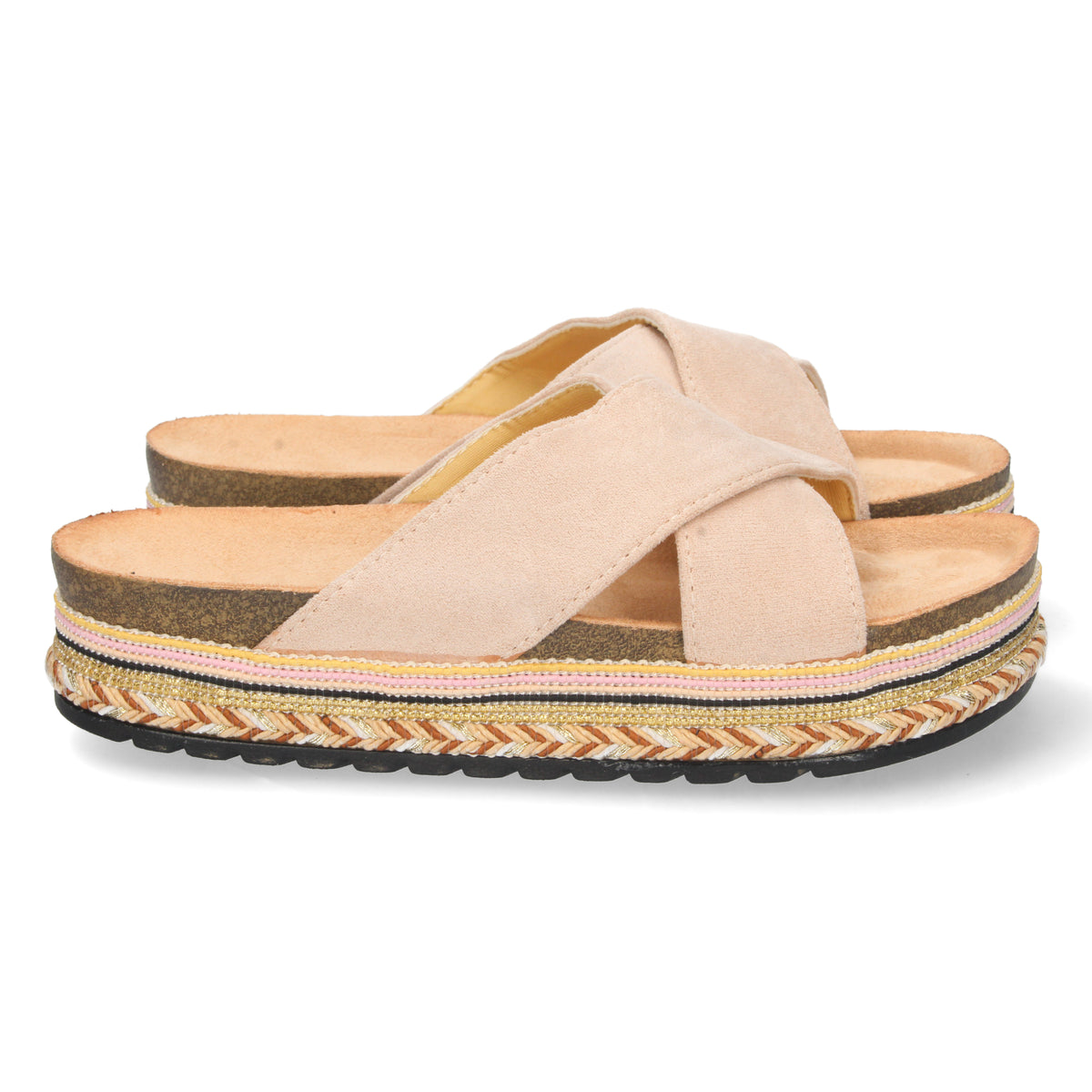 Sandalias Beige Plataforma Mujer Agripina 002