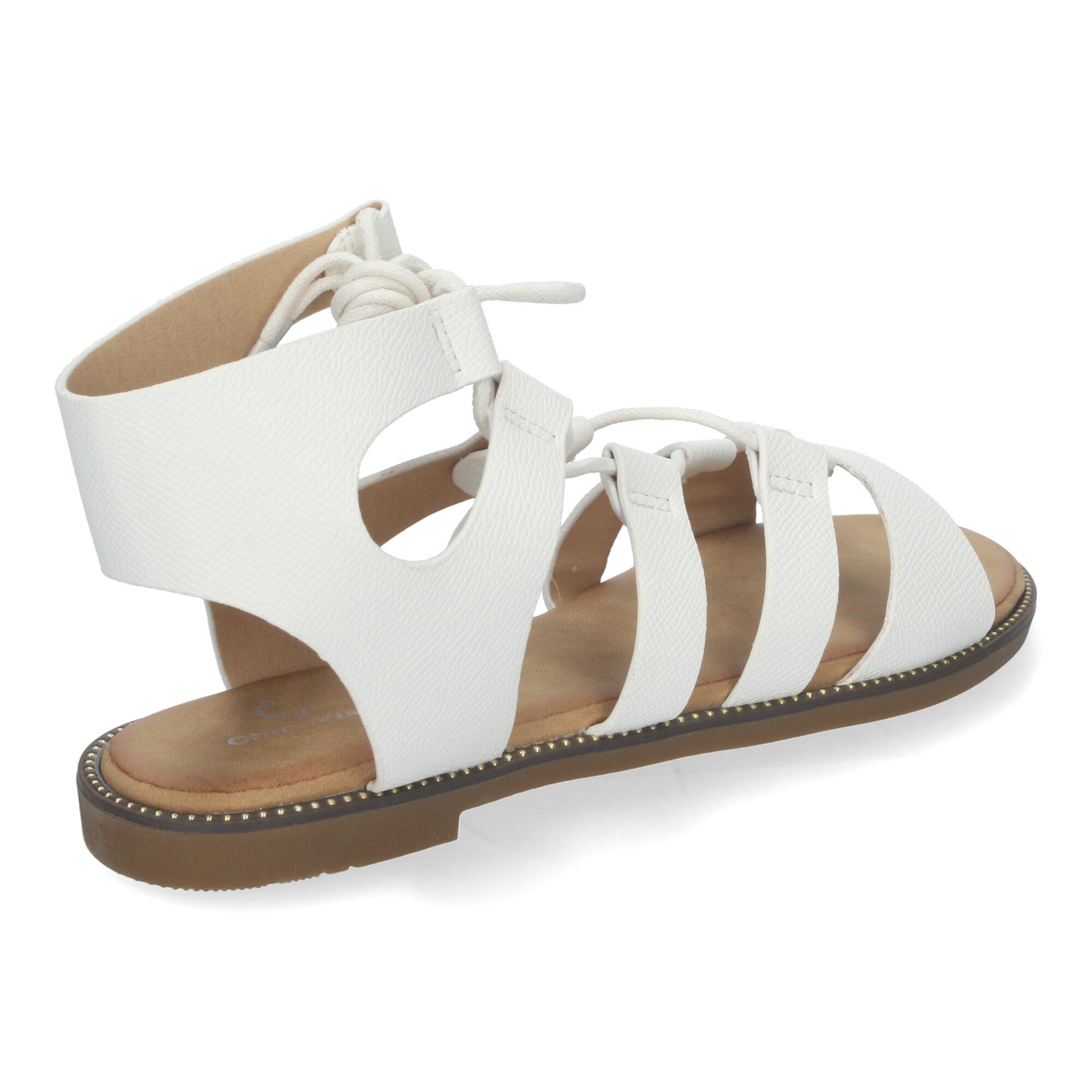 Sandalias blancas planas shop