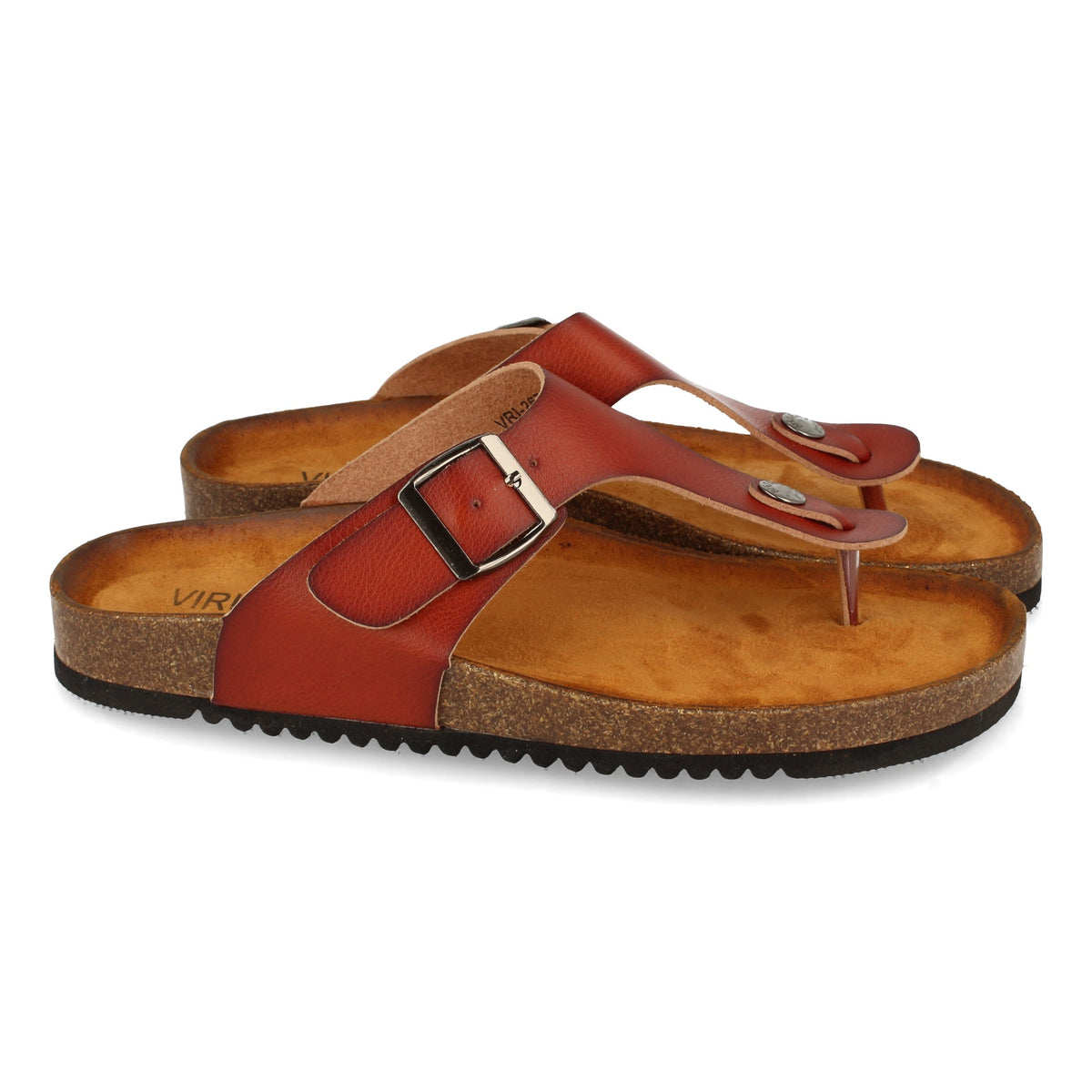 Sandalias Marrones Camel Planas Mujer Tais 001