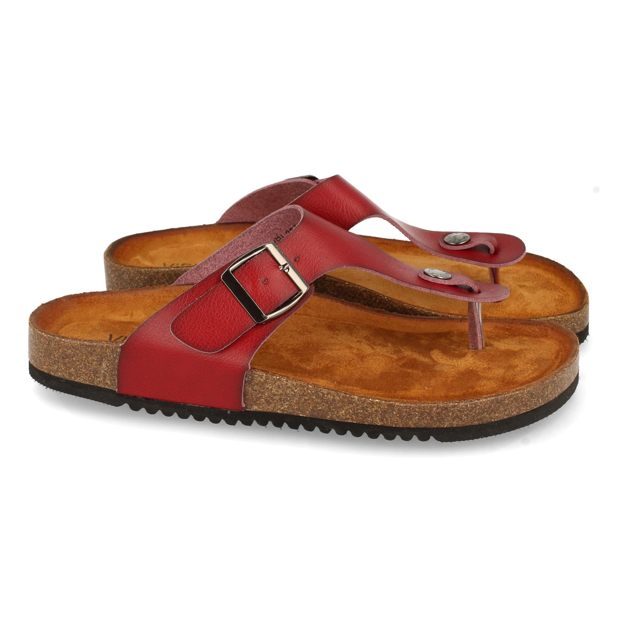 Sandalias Rojas Planas Mujer Tais 001