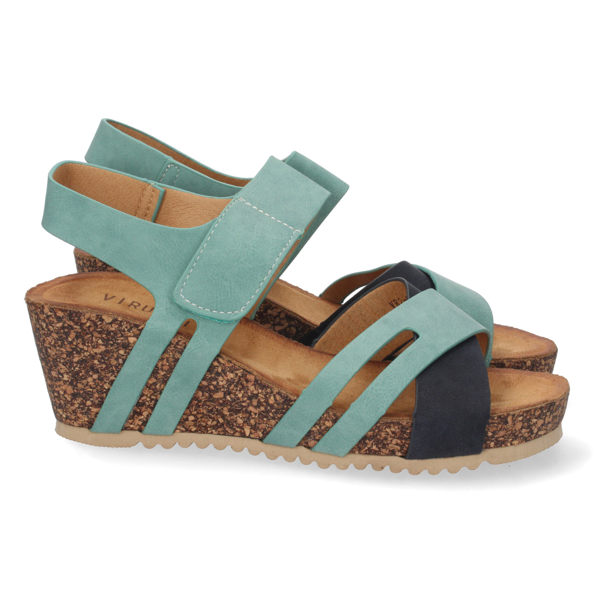 Sandalias Azules Marino Cuña Mujer Eudora 001