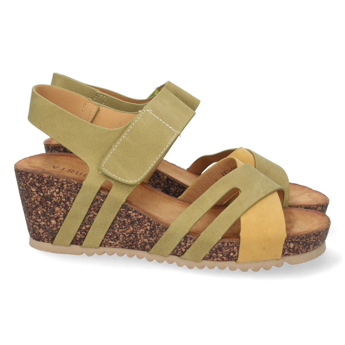 Sandalias Verdes Cuña Mujer Eudora 001