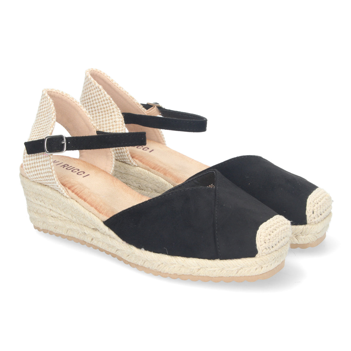 Sandalias Negras Cuña Mujer Clio 002