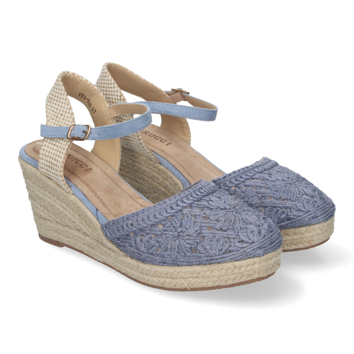 Sandalias Azules Marino Cuña Mujer Eugenia 002