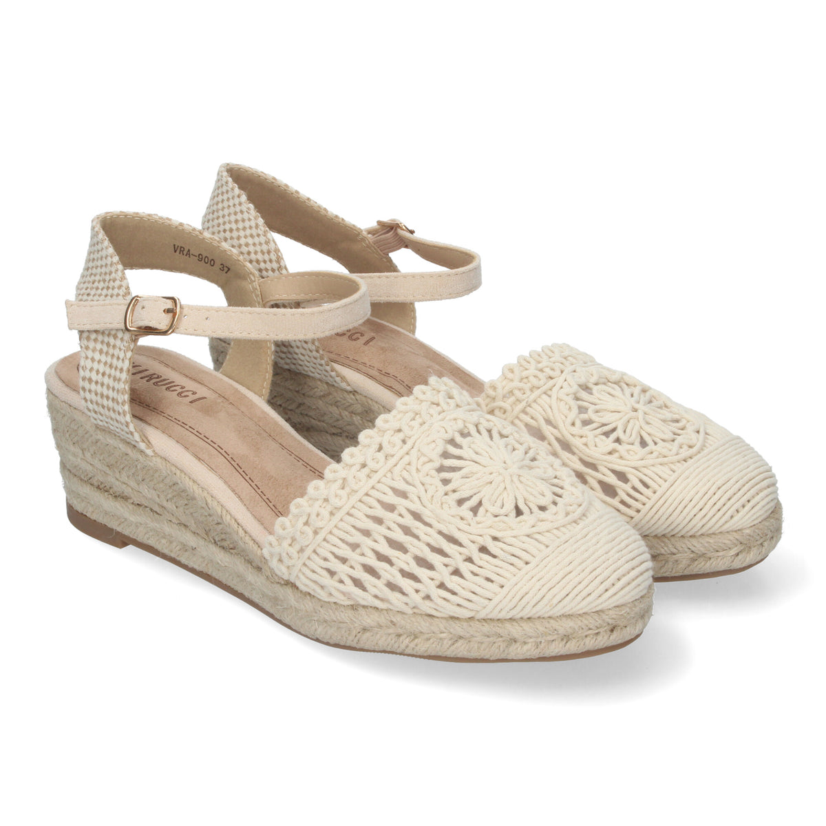 Sandalias Beige Cuña Mujer Ilaria 002