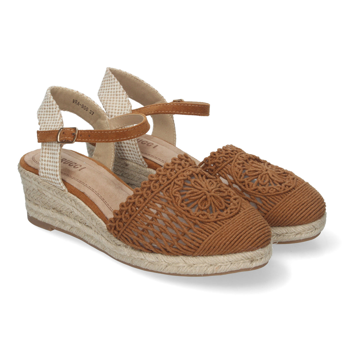 Sandalias Marrones Cuero Cuña Mujer Ilaria 002