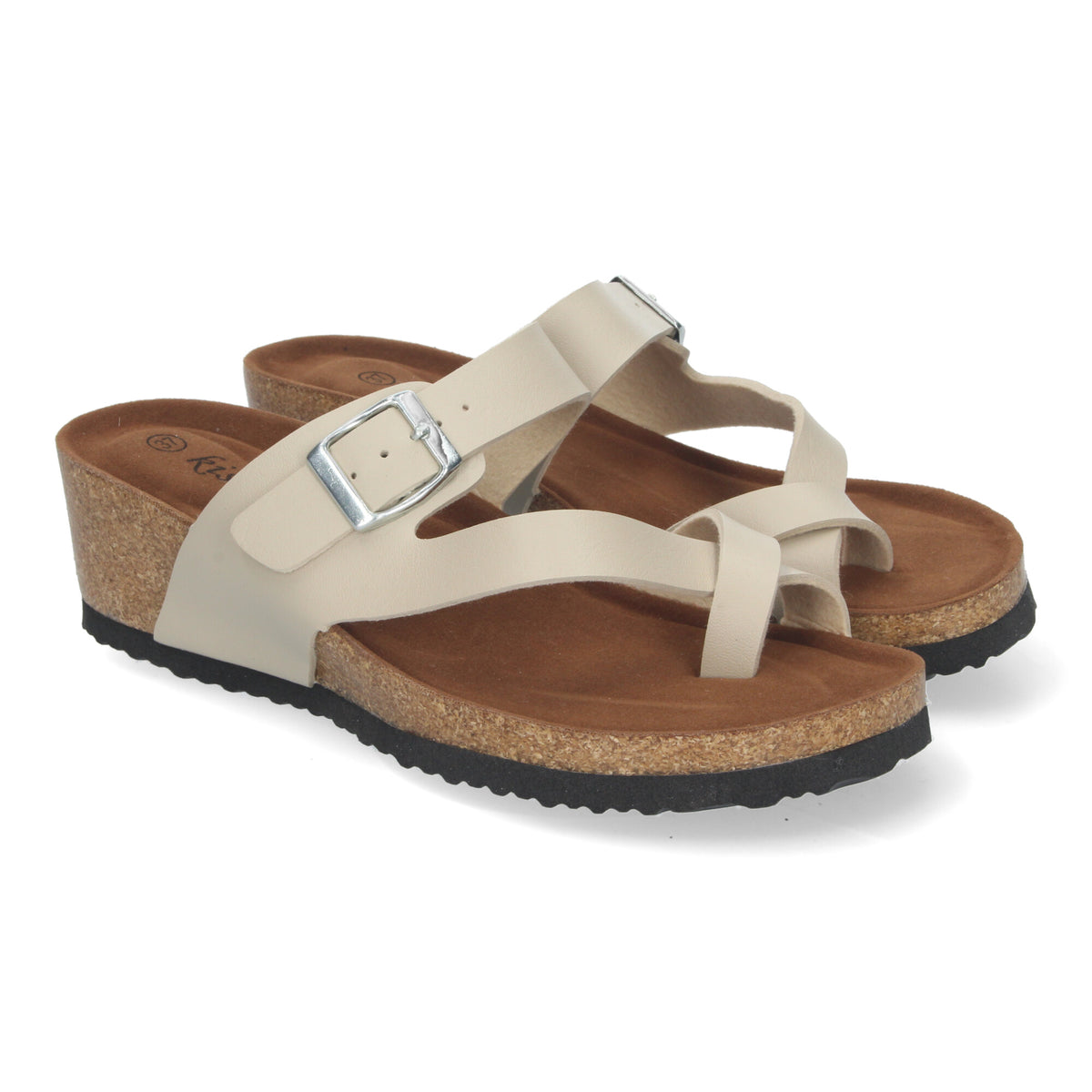 Sandalias Beige Cuña Mujer Amalia 002