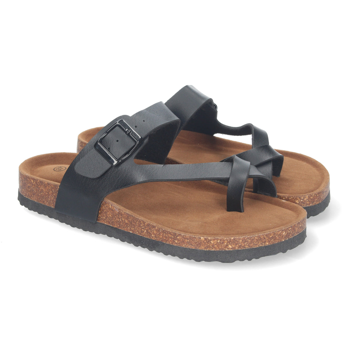 Sandalias Negras Planas Mujer Astrid 003