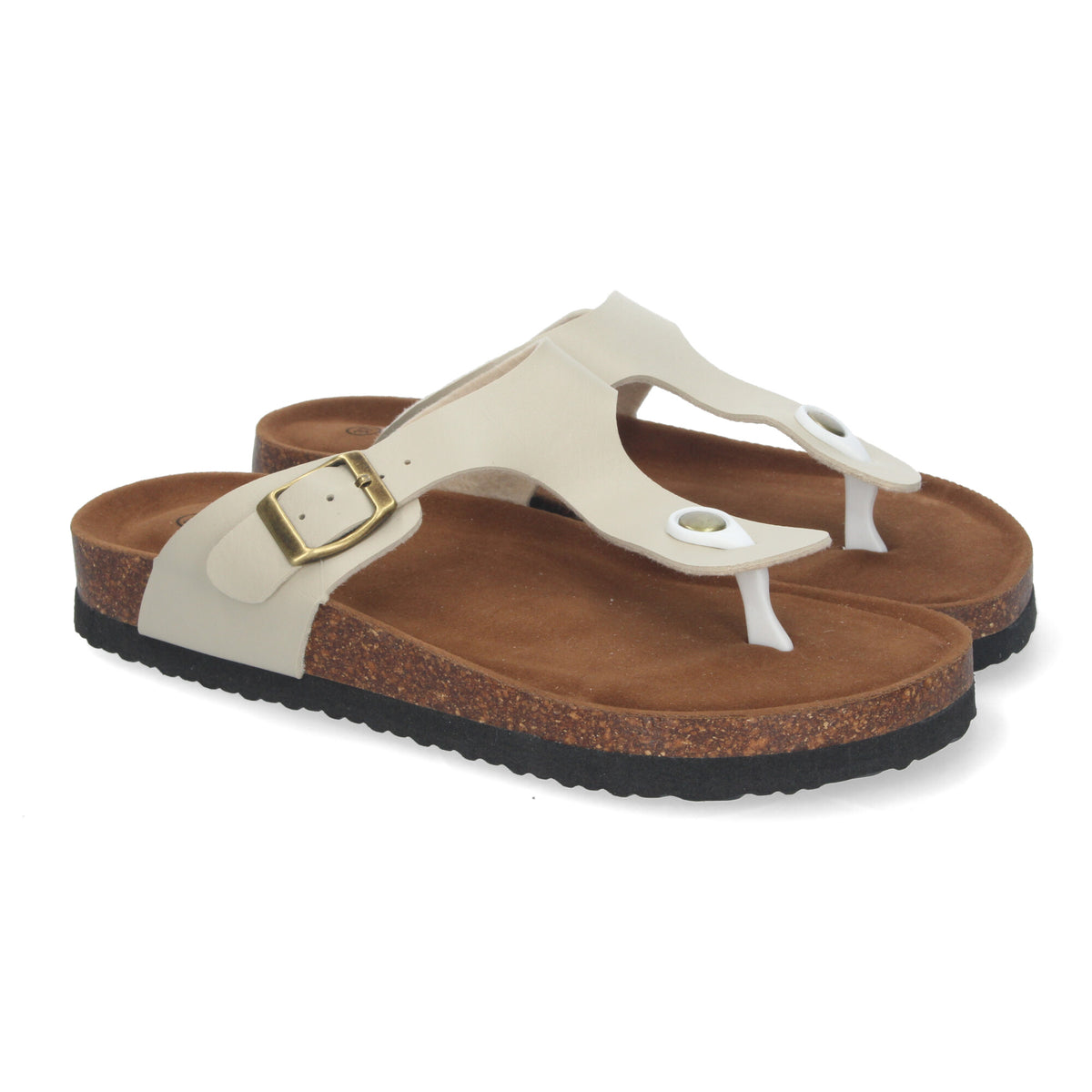 Sandalias Beige Planas Mujer Freya 004