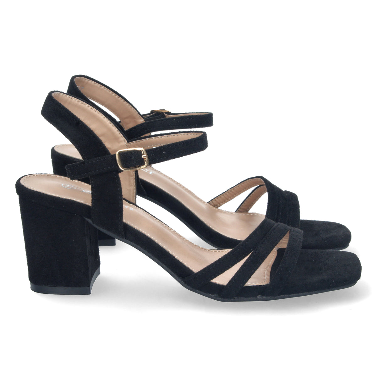 Sandalias Negras Tacón Medio Mujer Iris 001