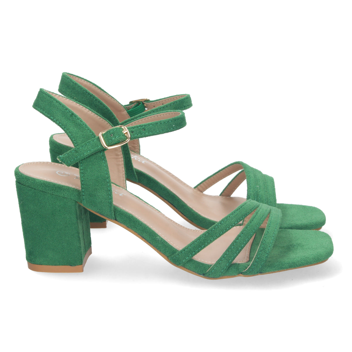 Sandalias Verdes Tacón Medio Mujer Iris 001