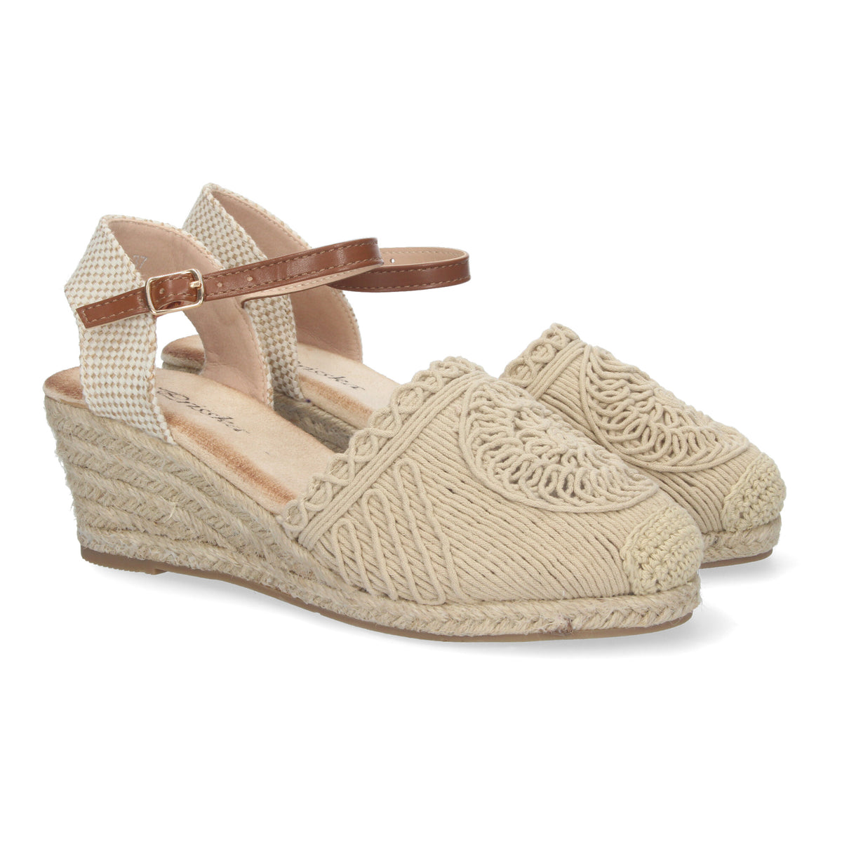 Sandalias Beige Cuña Mujer Ilaria 005