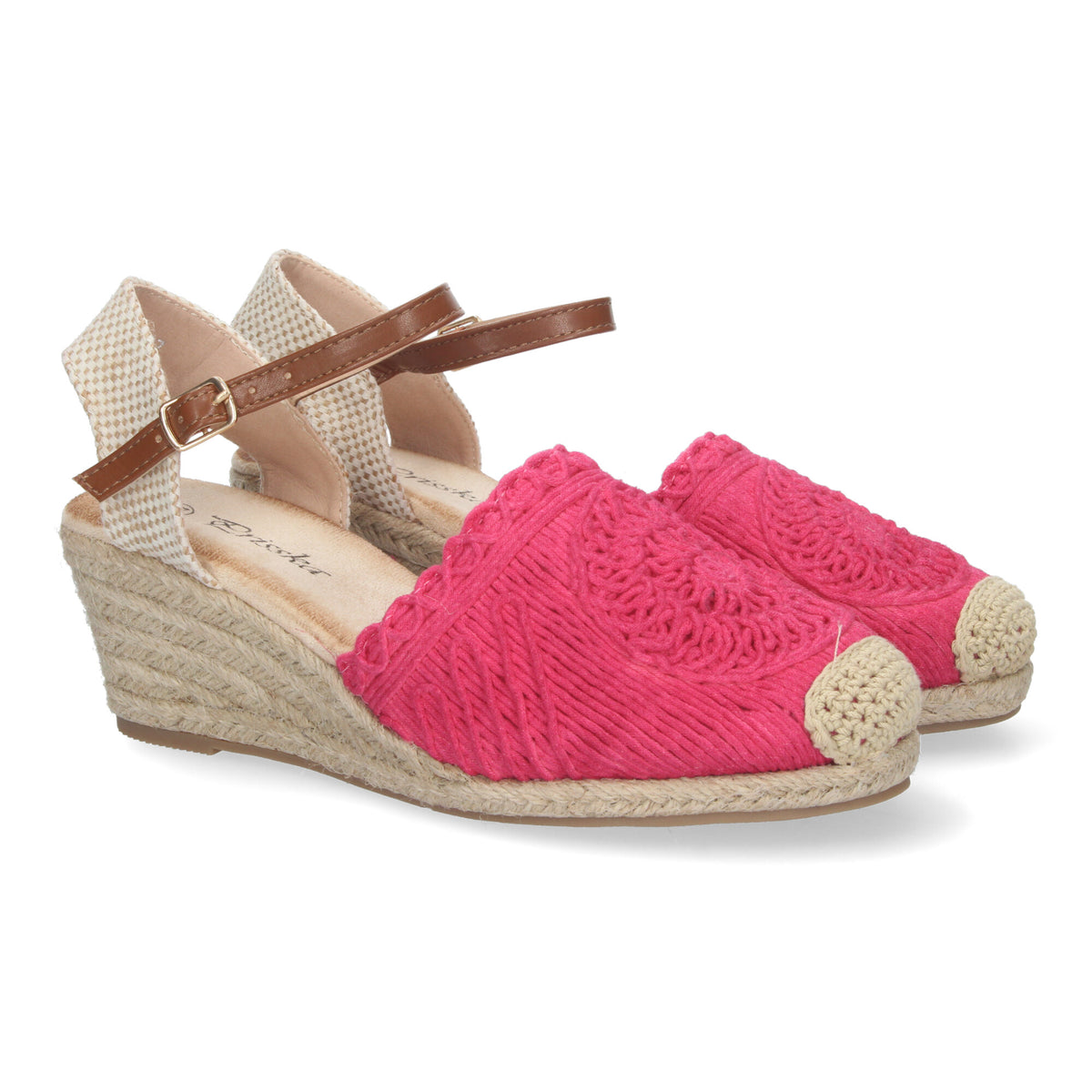 Sandalias Rosa Fucsia Cuña Mujer Ilaria 005