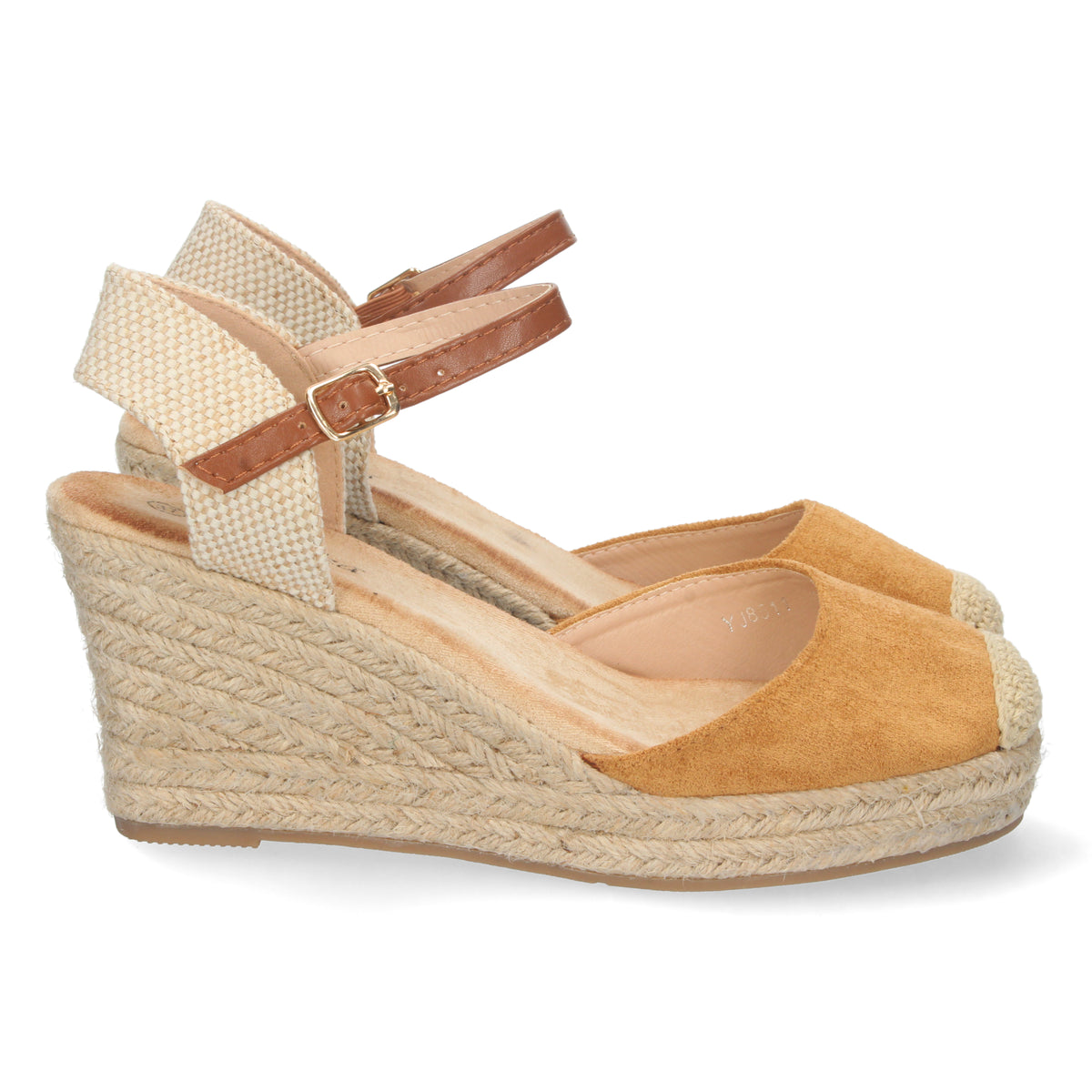 Sandalias Marrones Camel Cuña Mujer Drusila 002