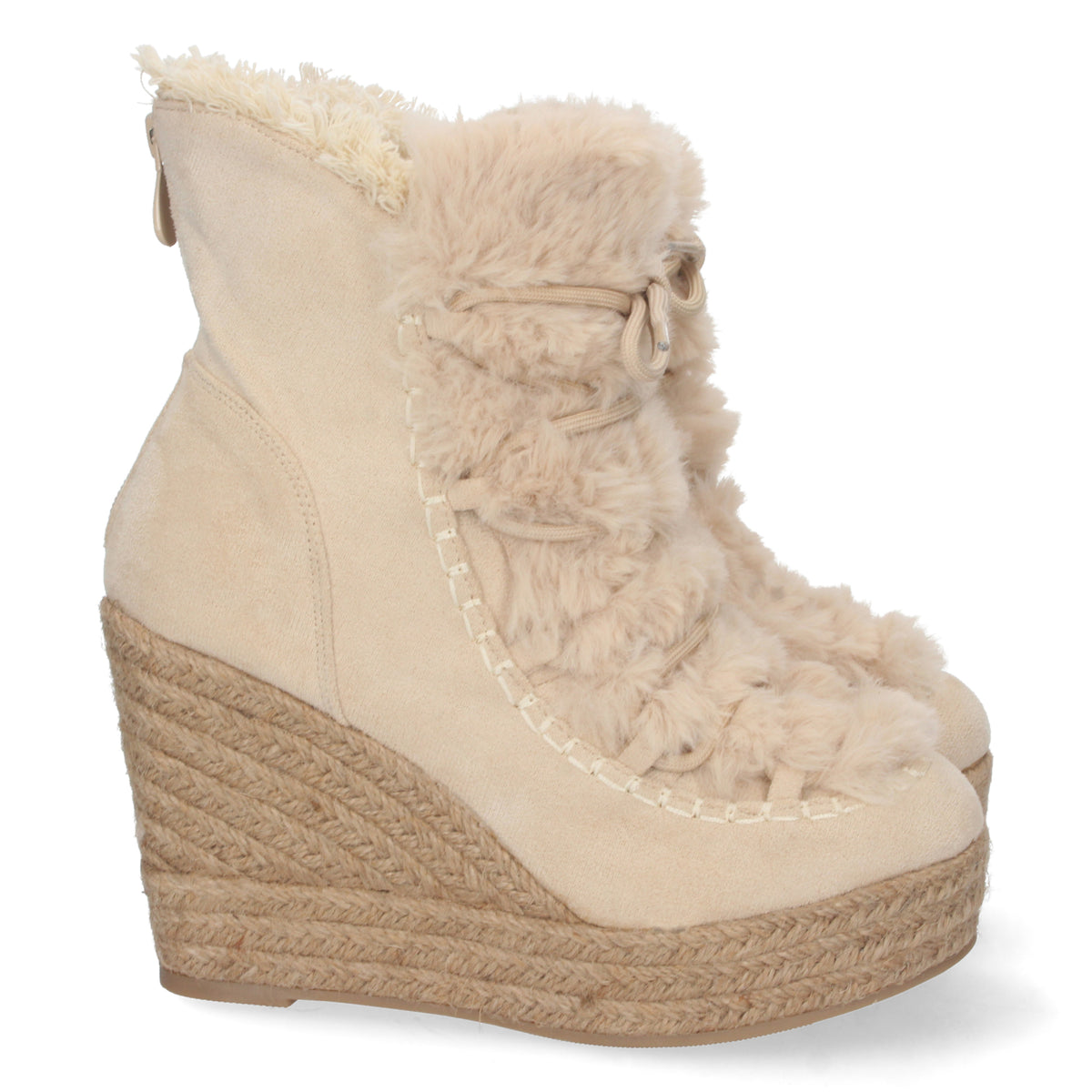 Botines Beige Cuña Mujer Medusa 002