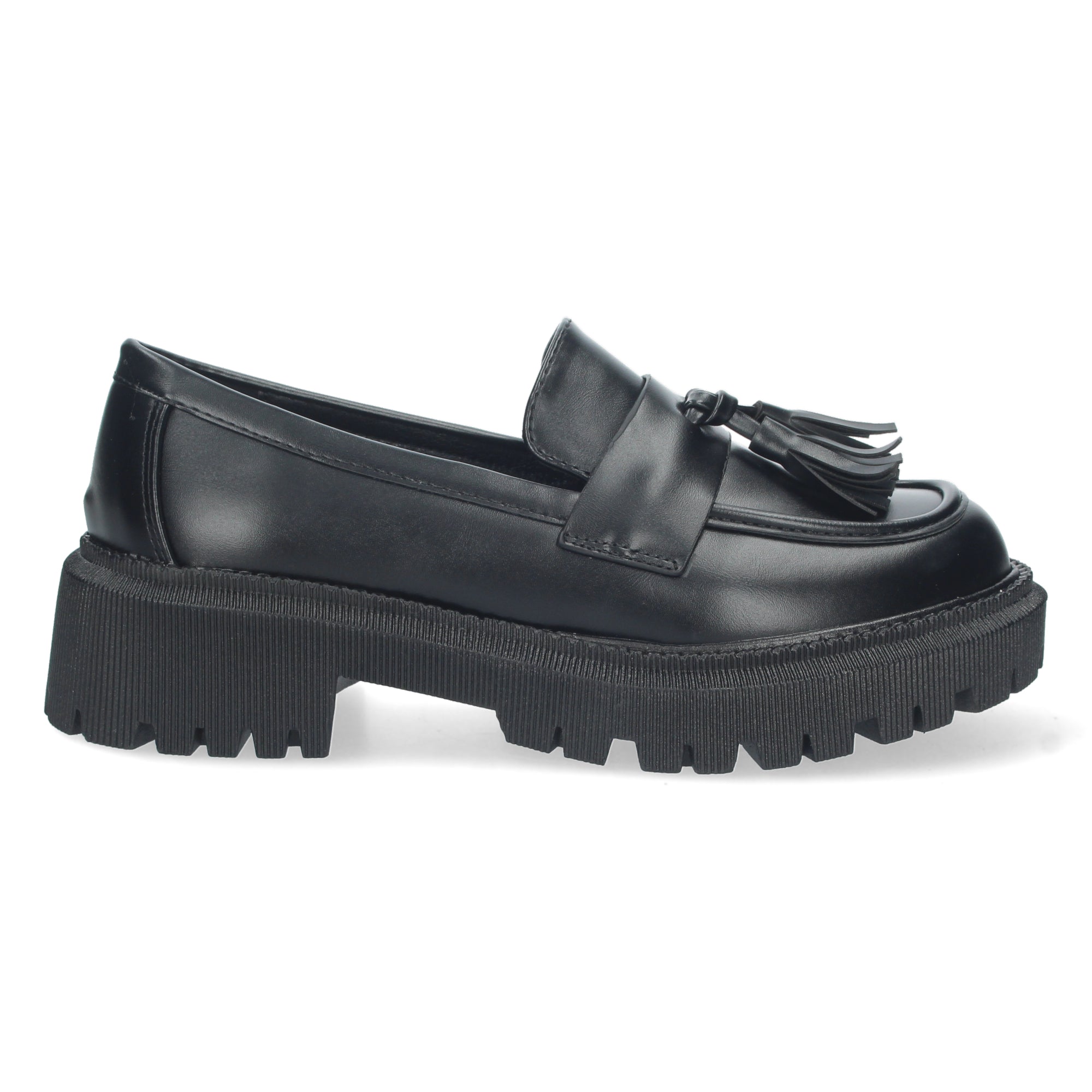 Mocasines Negros Plataforma Mujer Creta 002