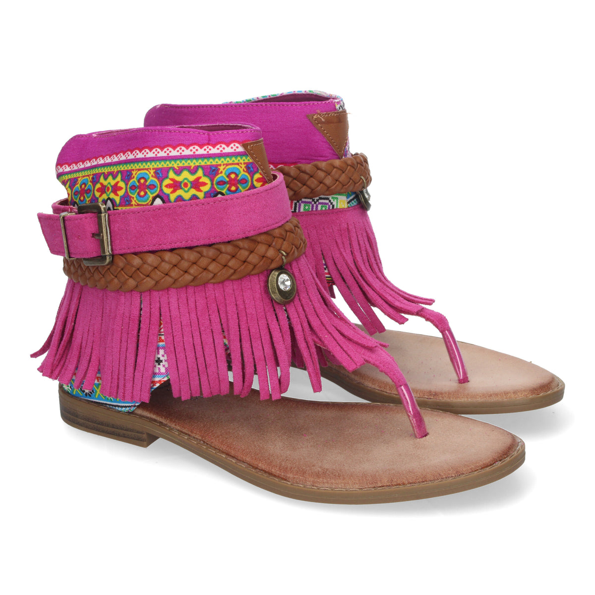 Sandalias Rosa Fucsia Planas Mujer Serezade 002