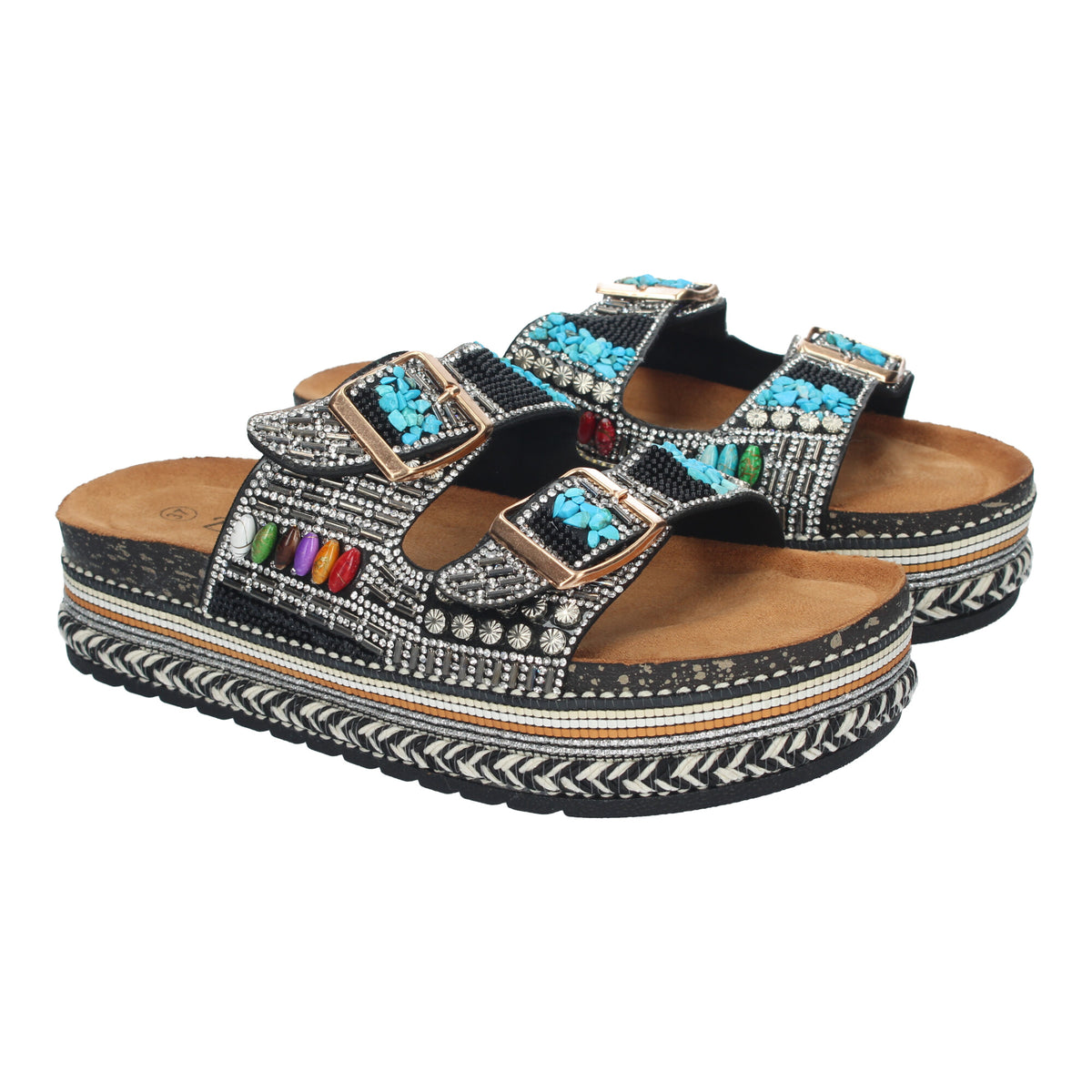 Sandalias Negras Plataforma Mujer Silvana 003