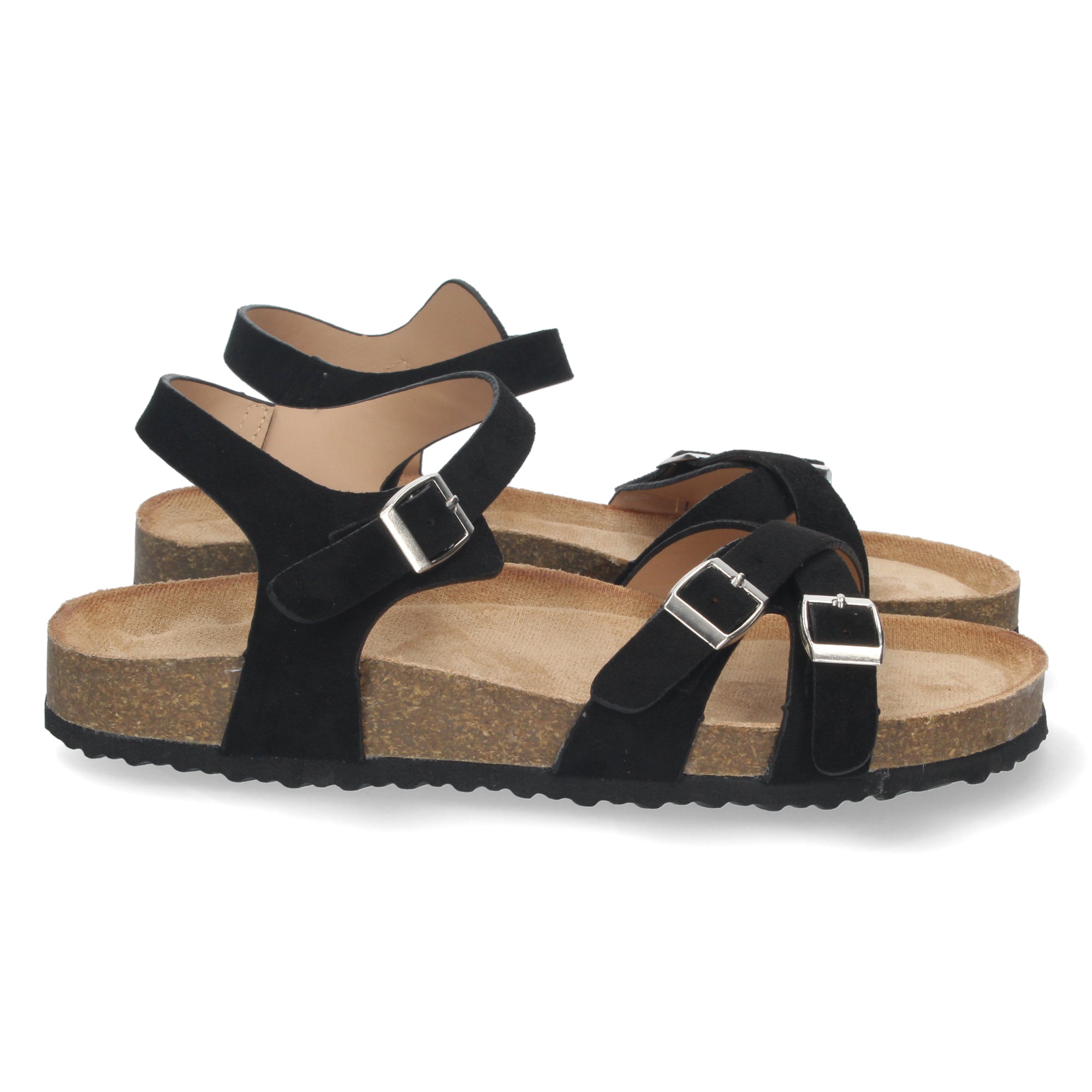 Fashion sandalias negras mujer planas