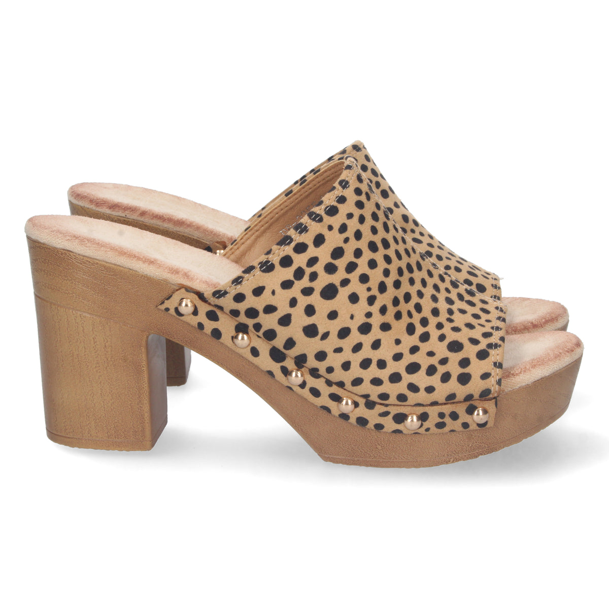 Sandalias Estampado de Leopardo Tacón Medio con Plataforma Mujer Hecate 003